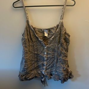 Olive green tank top